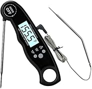 Meat Thermometer, Digital Meat Thermometer Instant Read, 2 in 1 Dual Probe Food Thermometer with Alarm Functio
