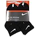 Nike Kids 6 Pack Quarter Cut Socks with Swoosh Logo (6 Pairs) Black, 13-3 Shoe/ 6-7 Sock (Toddler/Kids)