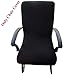 Loghot Computer Office Spandex Fabric Stretch Rotating Chair Covers Washable Durable Chair Cover (Low Back, Black)
