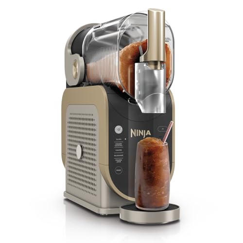 Ninja SLUSHi Maschine für Slush, Eis-Cocktails, Frappé, Milchshakes & gefrorenen Saft, ohne Eis oder Vorbereitungsaufwand, WhisperChill-Technology, fasst 1,9 L, Stone Gold, FS301EUSTGD