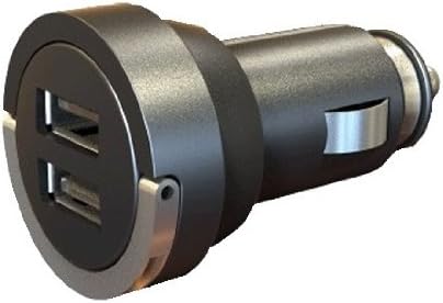 Mitsugawa CE Approved 3.1A Rapid Double USB Car Charger for iPhone 6 6 Plus iPhone 5/5s/5c iPhone 4 4S iPad 1 2 3 iPad mini iPad Air iPod 5th iPod classic iPod nano iPod touch Samsung Galaxy Smartphones Tablets Android Smartphones Tablet and More Digital Devices -CA5533 (Black)