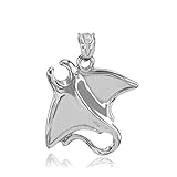 Fine 925 Sterling Silver Sting Ray Charm Pendant