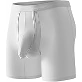 Cerahome Men's Dual Pouch Underwear Short&Long Leg Bulge Boxer Briefs Separated Pouch Modal Trunks (US, Alpha, Large)