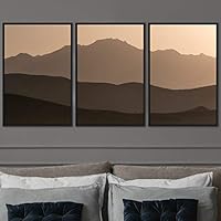3 Piece Framed Canvas Wall Art Orange Sunset Canvas Prints Home Artwork Decoration for Living Room,Bedroom - 16