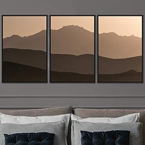 signwin 3 Piece Framed Canvas Wall Art Orange...