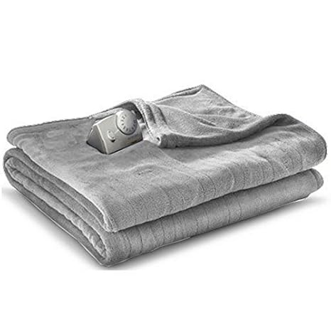 Biddeford Blankets Comfort Knit Heated Blanket Full Dark Gray