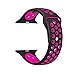 Vitech Soft Silicone Nike+ Sport Style Replacement Strap band for Apple Wrist Watch Series 1 Series 2 (38mm S/M Black/Rose)