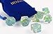 Polyhedral Gaming Dice Complete Sets of 7-Die Dice - D4 D6 D8 D10 D12 D20 & Percentile Dice – Great for Tabletop, Roleyplaying & DnD Games, Math & MTG (Blue/Green)
