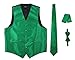 Amanti - Men's 4pc Set Solid Tuxedo Vest Vest / Tie / Hanky / Bow Tie
