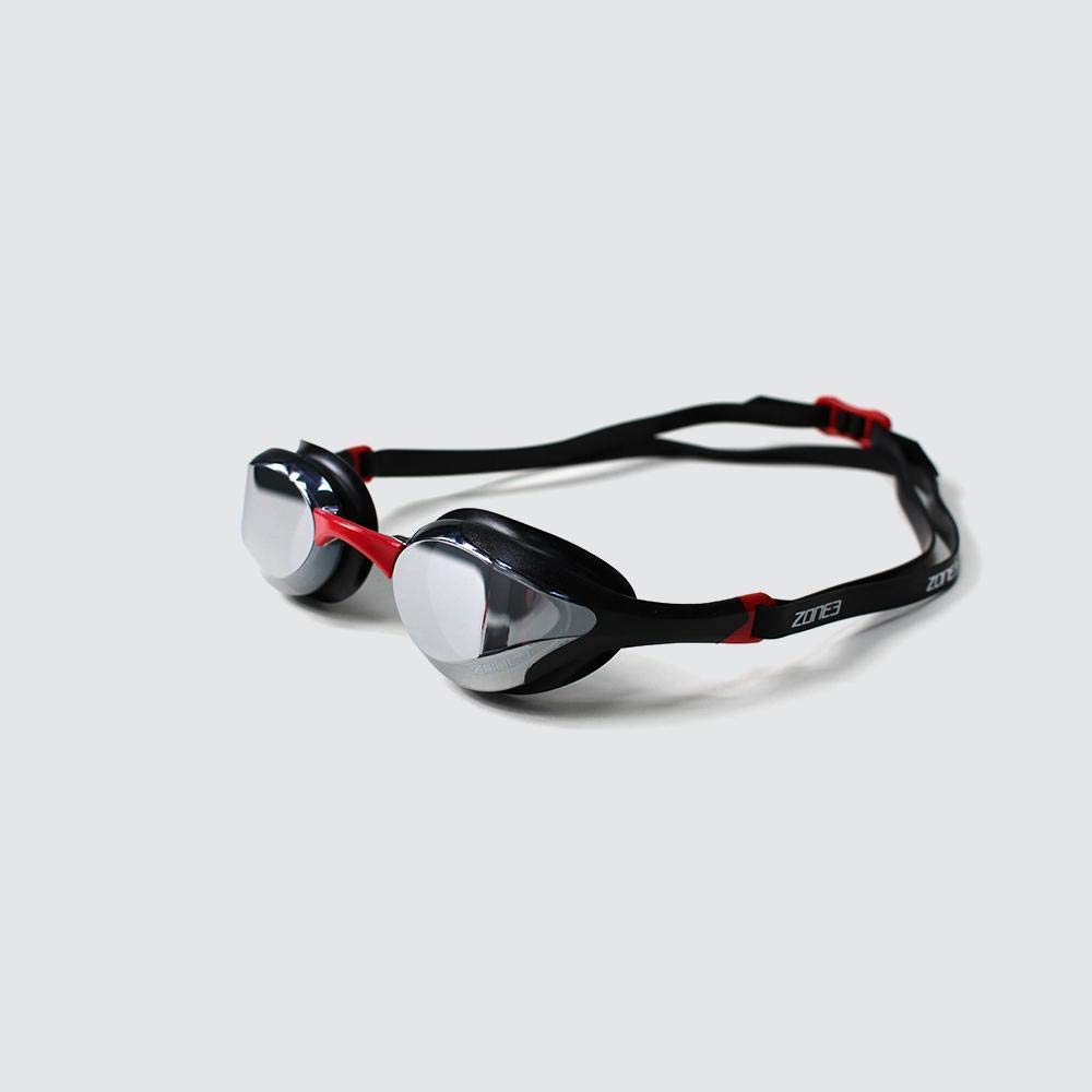 ZONE3 Volare Streamline Racing Swim Goggles (Mirror Lens - Black/Red)