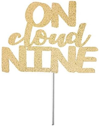 On Cloud 9, Wedding Cake Topper, Engagement, Party Decorations, Birthday Party, Party Cake Topper, Retirement Topper, Bacherlorette Party