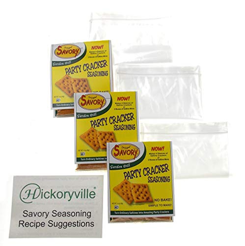 Garden Dill Flavor Savory Saltine Seasoning 1.4 Ounce Bundle, 3 Packs + 3 Zip Top Bags + Recipes Card - Thumbnail 3