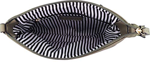 B BRENTANO Vegan Multi-Zipper Crossbody Handbag Purse with Tassel Accents (Martini Olive) - Thumbnail 5