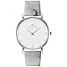 WRISTOLOGY Stella Womens Silver Boyfriend Watch Marble Leather Changeable Strap Band