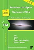 Annales des concours PSI mathématiques et informatique by 