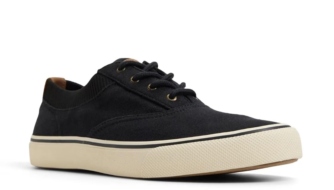 Sperry Men's Striper Knit Sneaker, Black, 8.5