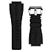 Infantry 24mm Black Military Silicone Rubber Mens Sports Watch Band Strap
