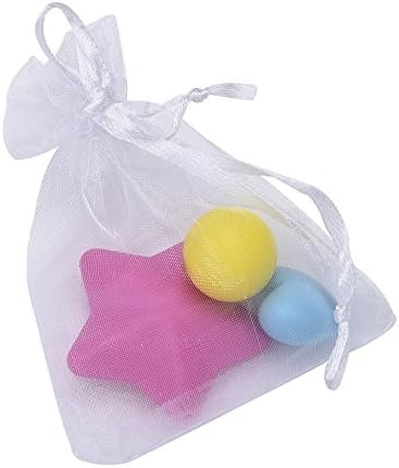 Set of 100 5x7 Inches Sheer Organza Drawstring Pouches for Festival Wedding Party Favor Candy Wrap Bags by JSSHI(White)