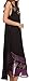 Sakkas A900 Batik Flower Caftan Tank Dress/Cover Up - Black/Purple - One Size