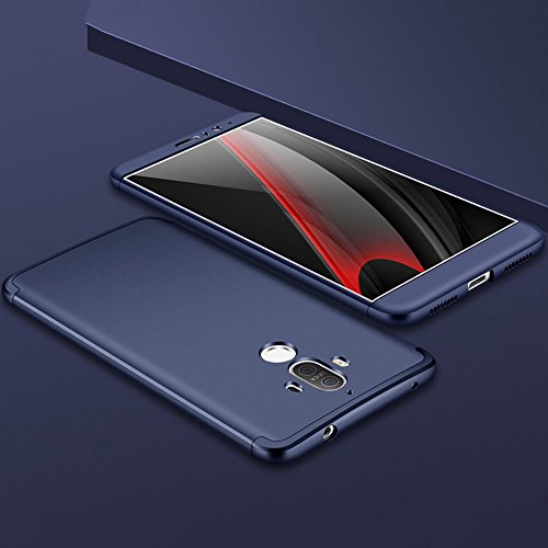 Huawei Mate 9 Phone Case, 360 Degree Full Cover Removable Hard PC Frame 3 in 1 Shockproof Hybird Slim Tough Armor Phone Case for Huawei Honor 8 Pro/V9/6X/GR5 2017/Mate 9 (Mate 9, Navy Blue)