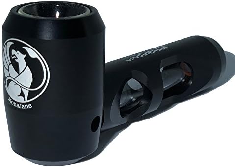 MonaJane Pocket Steamroller - Lightweight and Durable with All Glass Path &amp; Bowl (BLACK)