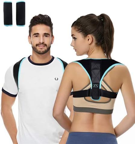 Wishizz Posture Corrector, Best & Easy Wear Brace, Adjustable Back, Shoulder and Neck Pain Relieving Posture Correcting Brace, No Slouching, Upper Back Support Brace, Posture Shaper for Men & Women for Better Posture
