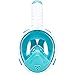 HELLOYEE Full Face Snorkel Mask for Adults Kids Panoramic View Snorkeling Mask Free Breathing Anti-Fog Anti-Leak Design with Detachable Camera Mount (Foldable Green, XS)