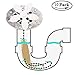 10 Pack Shower Drain Protector Hair Catcher, Drain Clog Remover,Flower Shower Hair Cleaning Chain for Bathroom, Kitchen, Bathtub（White）