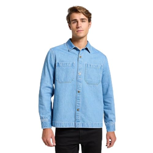 LEE - Shirt Men - Relaxed Fit - 2 Pkt Overshirt - Light Wash