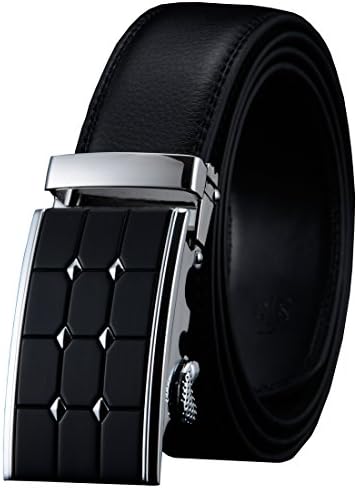 Men's Belts Leather Designer Black Automatic Buckle Ratchet Belt for Men