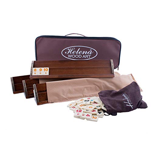 Helena wood art Straight Rummy - Wooden Rummikub Game Set - Thumbnail 5