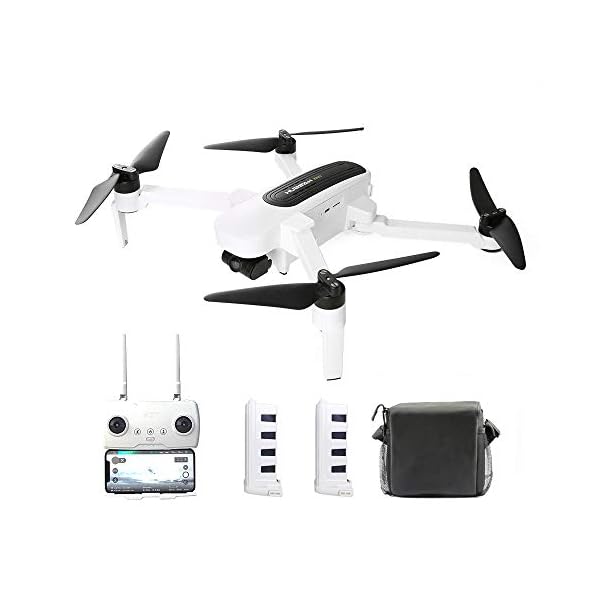Goolsky Hubsan H117S Zino RC Drohne GPS 5G WiFi FPV 4K UHD Kamera 3-Achsen Gimbal Quadcopter mit Aufbewahrungstasche Autoladegerät,2 Batterie,Ersatzpropeller,Tragbare Tasche