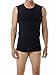 Underworks Men's Ultra Light Cotton Spandex Compression Muscle Shirt, Large, Black