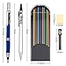 EAONE Mechanical Pencil Set 30 Pieces, 13pcs Mechanical Pencils Assorted Sizes (0.5 mm, 0.7 mm, 2.0 mm) and 12 Tubes Lead Refills for Drafting Drawing Writing with 4 Erasers, 1 Plastic Zipper Bag