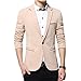 Mens Slim Fit Single One Button Blazer Jackets Khaki US Small/Label XX-Large