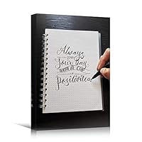 Canvas Wall Art Handwritten Quotes Inspirational Words Art Print Motivational Quote - 12x18 inches