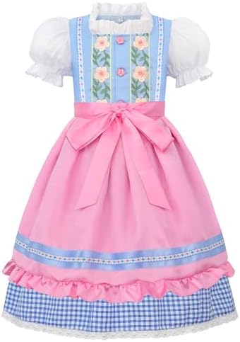 Vestido De Festival De Cerveza Para Niñas – Disfraz Bávaro Tirolés Suave Y Auténtico Para Celebraciones Y Fiestas Temáticas