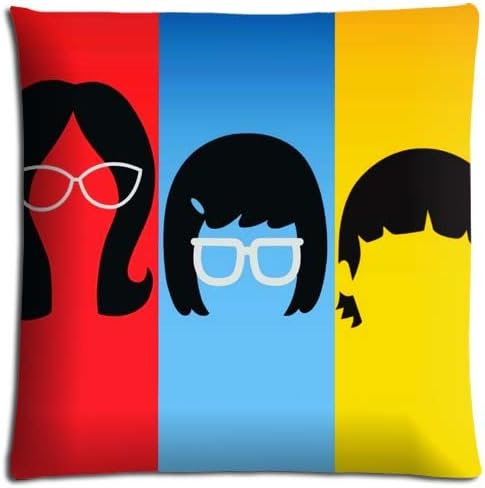 18x18 inch 45x45 cm throw pillow cover case Cotton * Polyester healthy wrinkle resistant Bob's Burgers