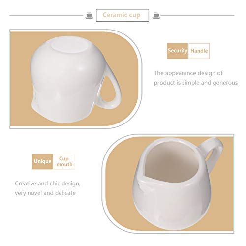 Cabilock 2Pcs 70Ml Brocca per Latte in Ceramica Brocca per Latte in Porcellana Brocca per Latte con Manico Cucina… - immagine 4
