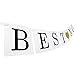 Best Mom Ever Banner with Gold Glitter Heart | Vintage Mothers Day Decorations | Mother’s Day Gifts from Daughter and Son