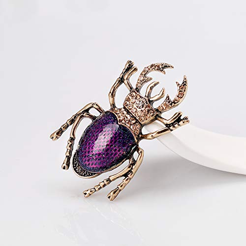 YAZILIND Vintage Beetle Brooch Pins Girls Breastpin Corsage Women Birthday Party Jewelry Gift