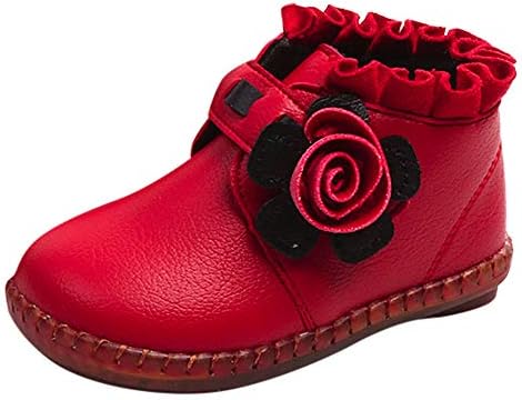 Little Kids Winter Autumn Boots,Jchen(TM) Baby Kids Little Boys Girls Floral Martin Sneaker Boots Children Casual Shoes for 1-4 Years Old (7.5 M US Toddler, Red)