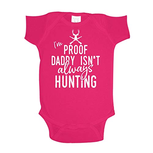 Proof Daddy Isn't Always Hunting Toddler T-Shirt 3T Cyber Pink - Thumbnail 2