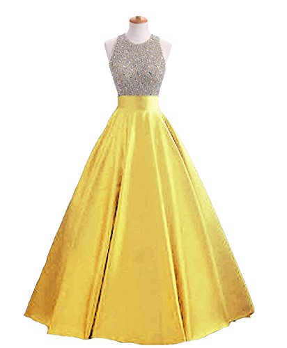 yellow party gown