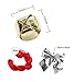 50 Pack 1 Inch Jingle Bells Christmas Gold Jingle Bells for Craft Festival Decoration with 30 Meter Red Cord and 12 Bowknots