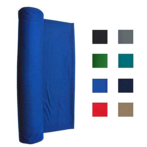 haxTON Pool Table Felt Performance Grade Billiard Cloth for 7, 8 or 9 Foot Table Choose from Light Gray,English Green, Black,Standard Green,Tan, Blue, Red or Navy Blue (Blue, 9feet)