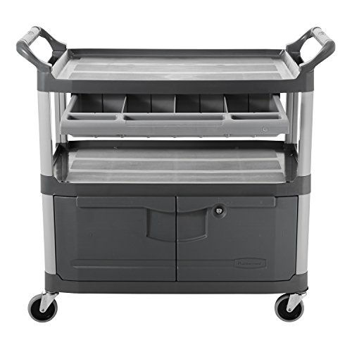 Rubbermaid Commercial Hdpe Service Cart With Lockable Doors And