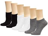Silky Toes Athletic Socks 6 Pack - Women’s No Show, Low Cut, Ankle Running Sock