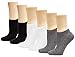 Silky Toes Athletic Socks 6 Pack - Women's No Show, Low Cut, Ankle Running Sock