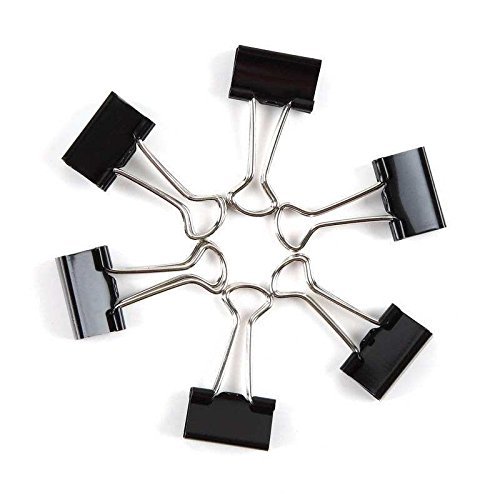 MROCO 48 PCS Binder Clips, Small 1 inch Width, 1/2 inch Paper Holding Capacity, Paper Clamps Binder Clamps for Office, Home, Schools, Kitchen Home Usage (Black) - Thumbnail 5